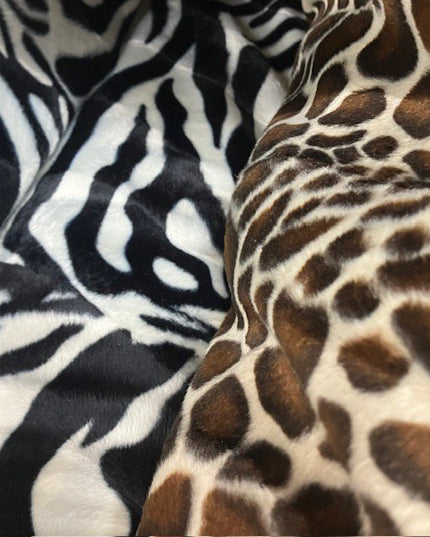 Luna-Leena tas zebrastreep zwart/wit - imitatiebont - handgemaakt in Nepal