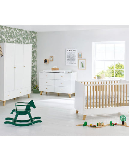 Startset 'Pan' extra breed groot3 delen: ledikant, extra brede commode, grote kledingkast