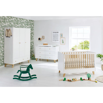 Startset 'Pan' extra breed groot3 delen: ledikant, extra brede commode, grote kledingkast