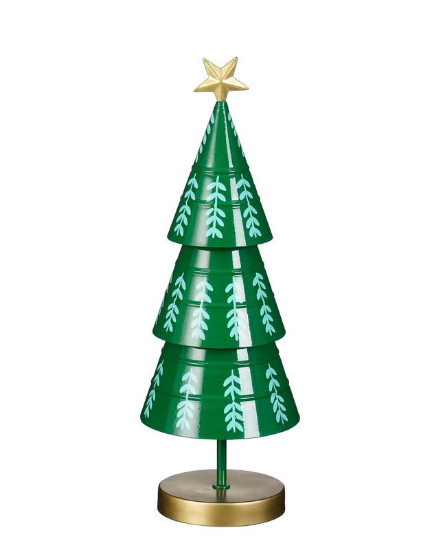 Decoratie Kerstboom - H46 x Ø13 cm - IJzer - Groen