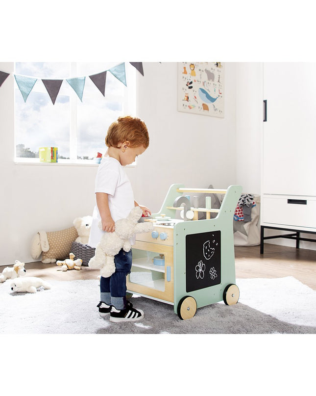 Kinderkeuken 'Kalle', pastelgroen hout keukenspeelgoed