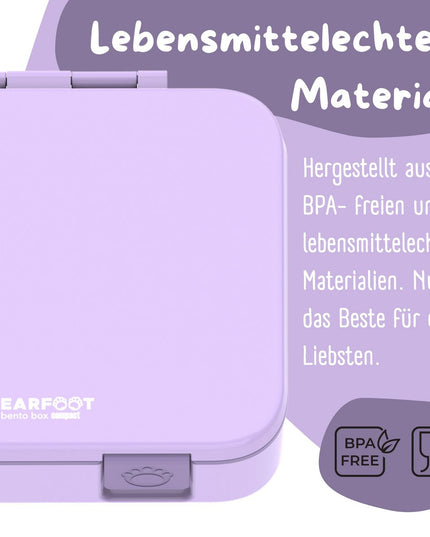 Lunchbox Bento licht en lek -proof - paars - 650 of 1000ml
