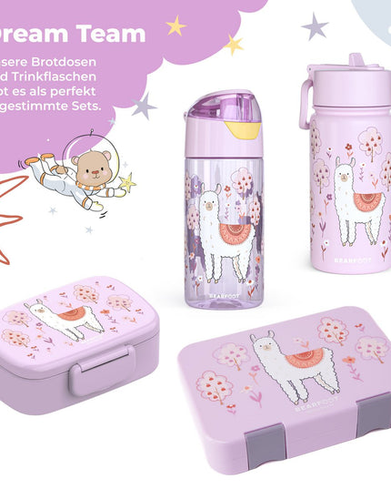 Thermo children's drinking bottle stainless steel - water bottle - thermo - Llama purple