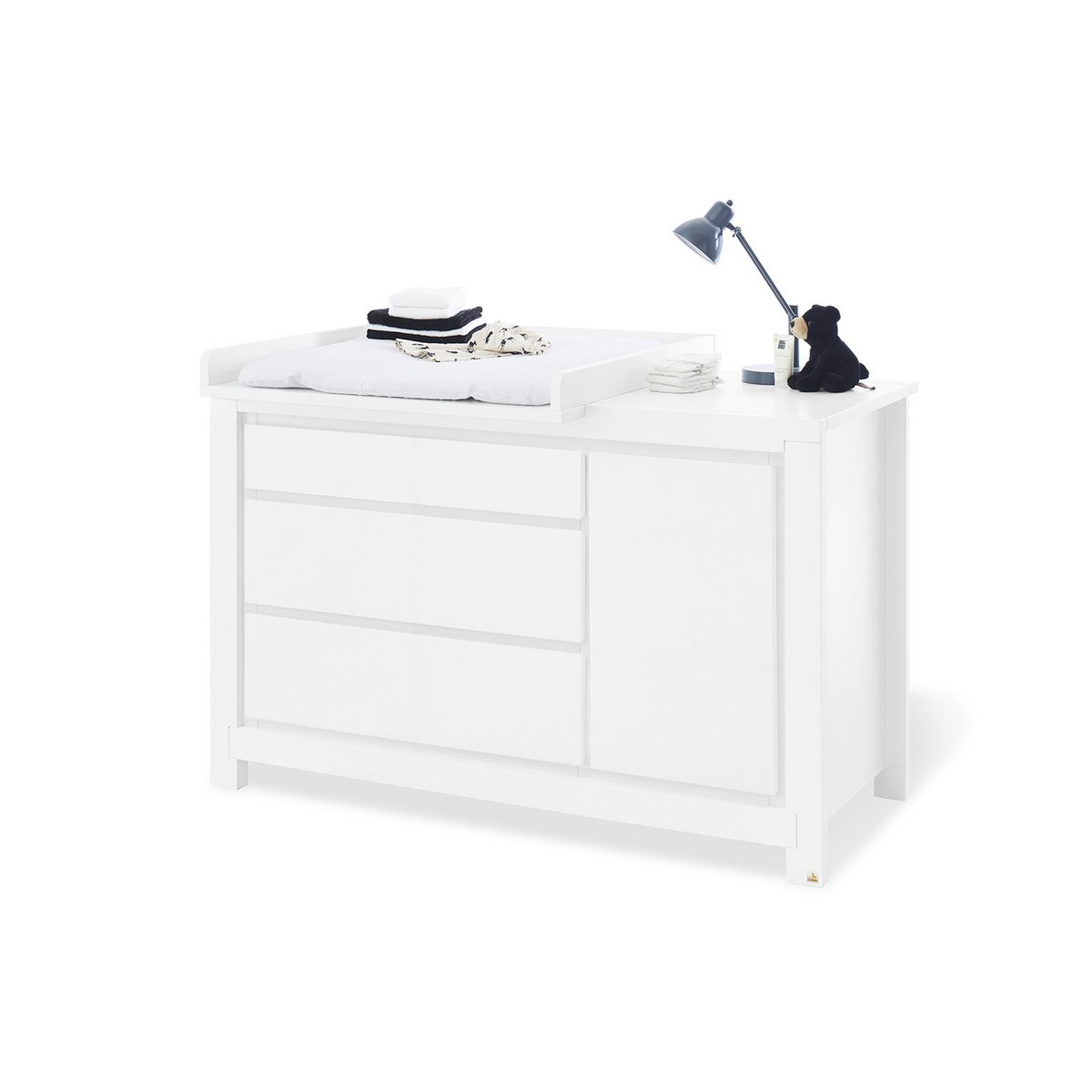 Startset 'Milk' extra breed groot3 delen: ledikant, extra brede commode, grote kledingkast