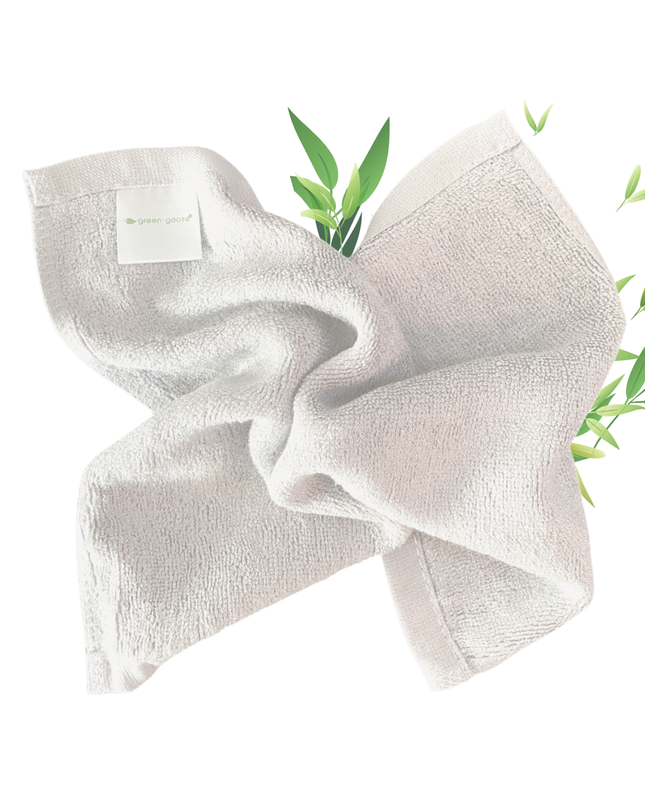green-goose Bamboe Wasdoekjes - 6 Stuks - Wit - 80% Bamboe babyverzorging
