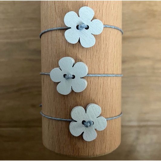 Luna-Leena kinderarmband bloei blauw - handgemaakt in Nepal