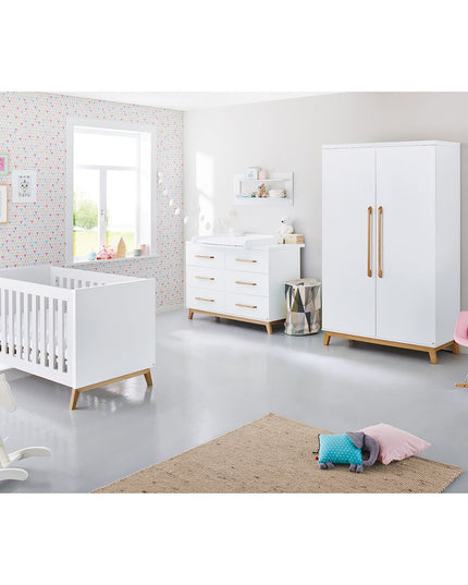 Startset 'Riva' extra breed, incl. wandplank4 delen: ledikant, extra brede commode, 2-deurs kledingkast, wandplank