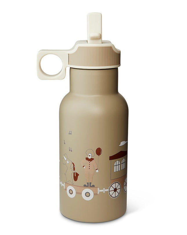 Nuuroo Juno Bidon – 350 ml, RVS Waterfles met Activiteitsdeksel, Kleur Carnavalstrein