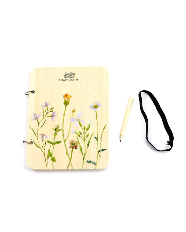 Bloemen dagboekje met potlood