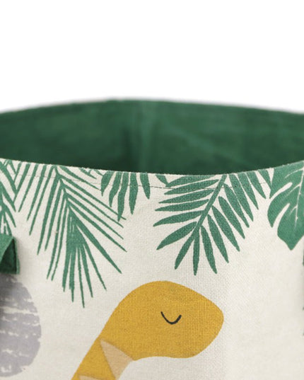 Sensaku – OEKO-TEX Katoenen Kinderopbergmand met Dinosaurus (Ø 30 × H 40 cm)