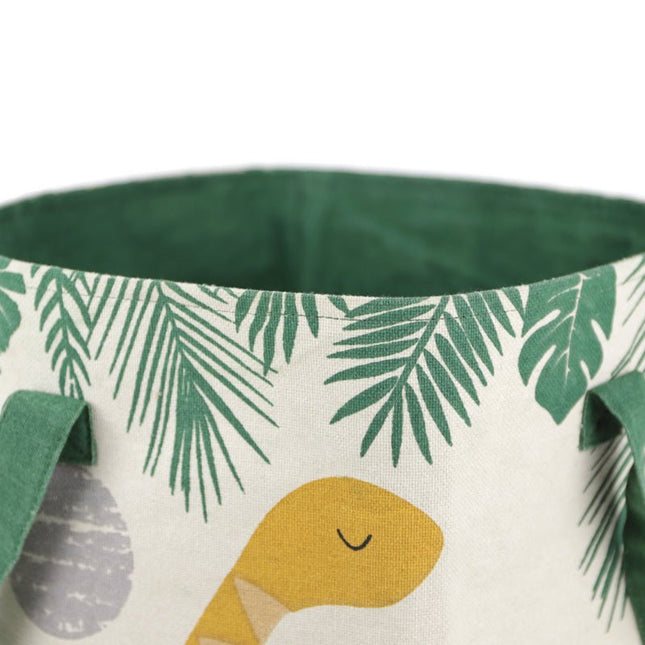 Sensaku – OEKO-TEX Katoenen Kinderopbergmand met Dinosaurus (Ø 30 × H 40 cm)