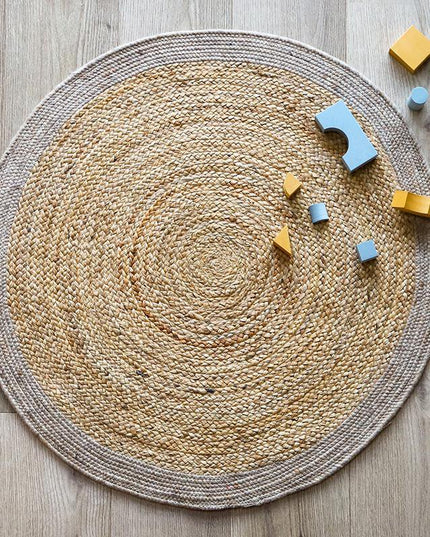 YHUKI TAUPE L jute- en wollen vloerkleden