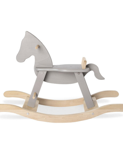 Hobbelpaard 'Pinolino' met ring, grijs/naturel