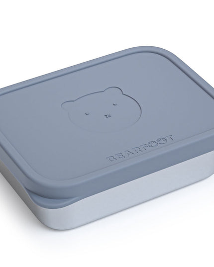 Lunchbox für Kinder, Edelstahl mit Silikoneinsatz – blau
