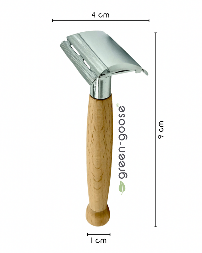 green-goose Klassiek Scheermes met Scheerzeep en Scheerkwast - Bamboe