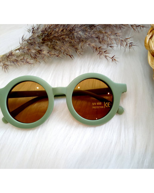 Zonnebril retro groen kids | Kinderzonnebril - zomer26