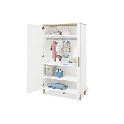 Startset 'Lumi' breed3 delen: ledikant, brede commode, 2-deurs kledingkast