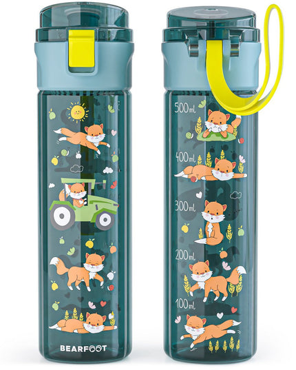 Children's drinking bottle, 500 ml, light - water bottle - Tractor blue