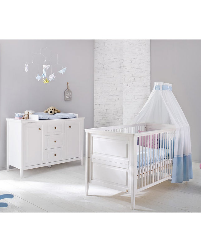 Startset 'Smilla' extra breed
2 delen: ledikant, extra brede commode