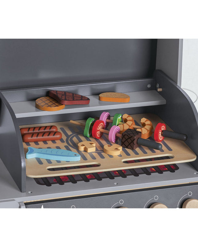 Kinderbarbecue 'Jeff' hout keukenspeelgoed