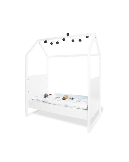 Startset 'Hilda & Riva' extra breed, wit3 delen: huisbed, extra brede commode, 2-deurs kledingkast