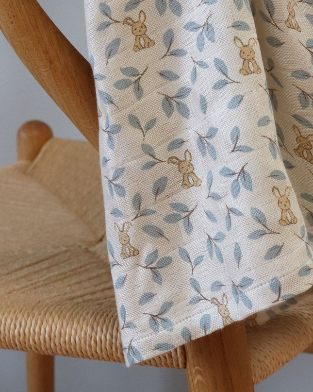 Bamboe mousseline inbakerdoeken 2st. Bunny leaf