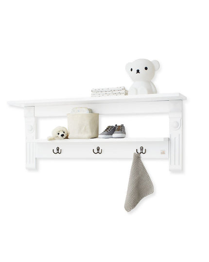 Startset 'Emilia' breed groot, incl. wandplank4 delen: ledikant, brede commode, grote kledingkast, wandplank