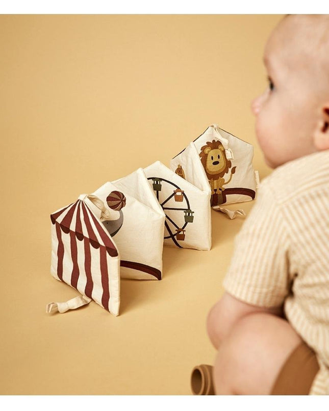 Kit stofboek-Creme - Circus activiteitenspeelgoed