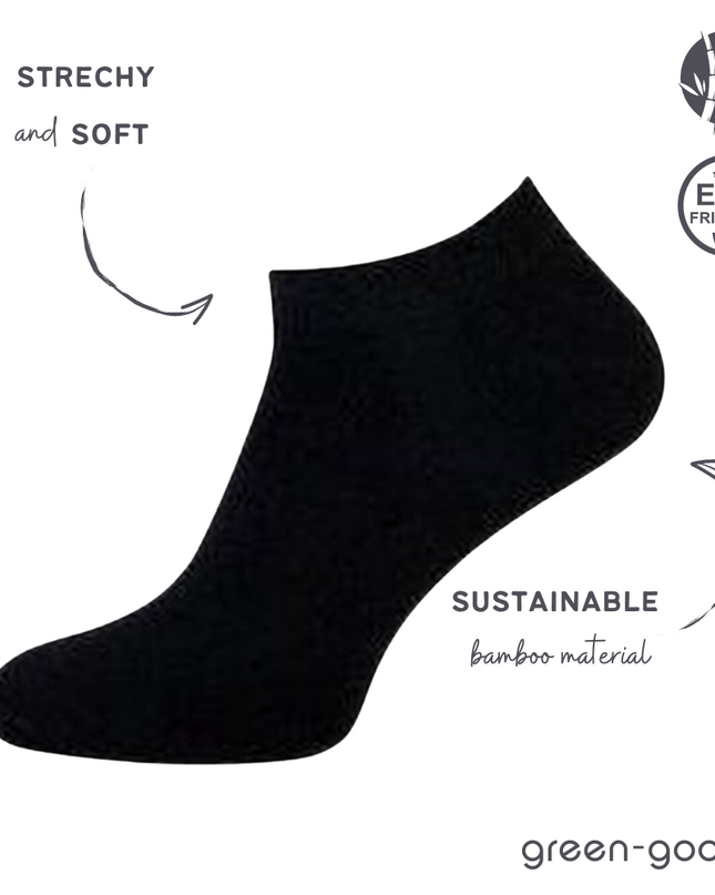 green-goose Bamboe Dames Enkelsokken - 5 Paar - Maat 35-42 - 95% bamboe - dames