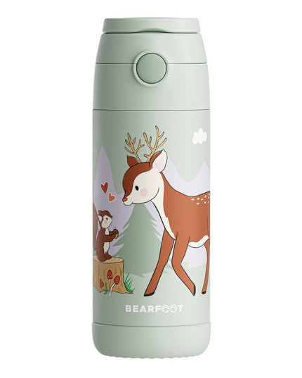 Thermo kinderdrinkfles bidon RVS - hertgroen