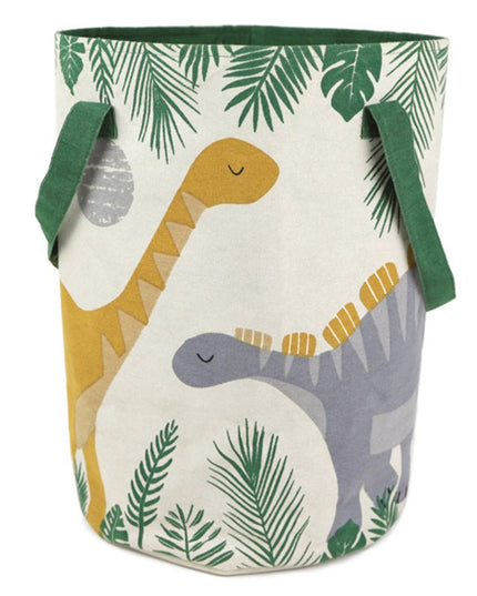 Sensaku – OEKO-TEX Katoenen Kinderopbergmand met Dinosaurus (Ø 30 × H 40 cm)