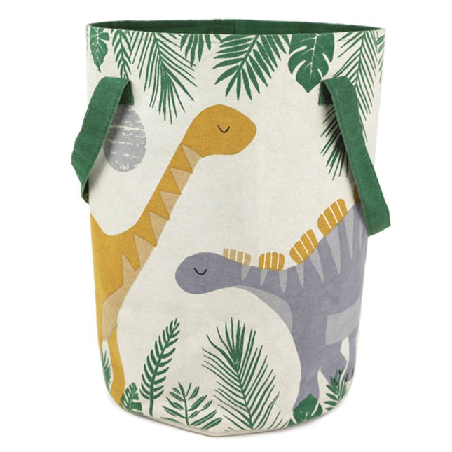 Sensaku – OEKO-TEX Katoenen Kinderopbergmand met Dinosaurus (Ø 30 × H 40 cm)