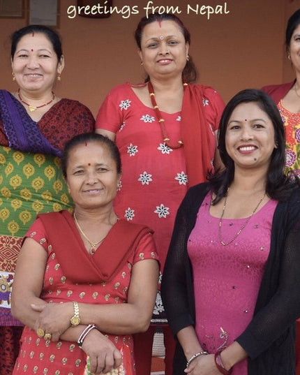 Luna -Leena haarspeldjes Sunflower (Set) - Geel - Organisch katoen - Handhaak in Nepal