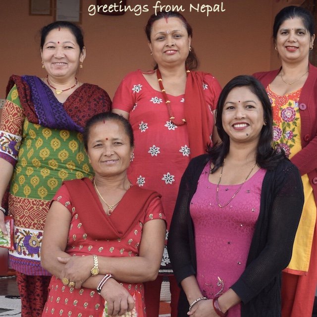 Luna -Leena haarspeldjes Sunflower (Set) - Geel - Organisch katoen - Handhaak in Nepal