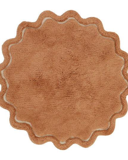 SWEET APRIL TOFFEE – Rond Wasbaar Katoenen Kindertapijt vloerkleed