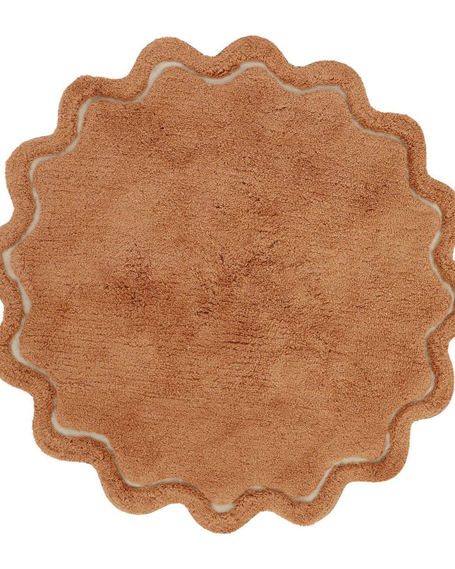 SWEET APRIL TOFFEE – Rond Wasbaar Katoenen Kindertapijt vloerkleed