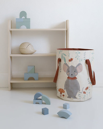Poly – OEKO-TEX Katoenen Opbergmand voor Kinderkamer (Ø 30 × H 40 cm)