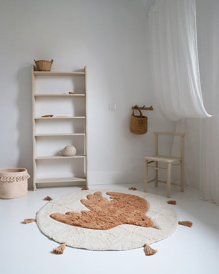 Bohobird Ronde Kinder Vloerkleed – “Toast” 110 cm