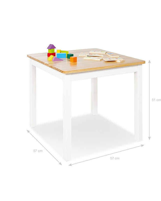 Kindertafel 'Fenna', wit/naturel