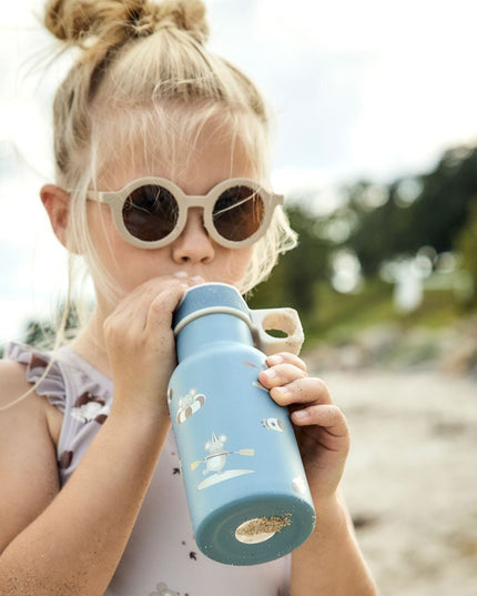 Uno Bidon – 350 ml, RVS met Siliconen Tuit, Kleur Surfer