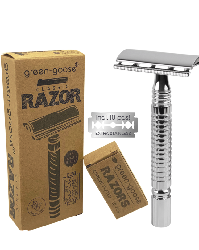 green-goose Klassieke Scheerset - Zilver