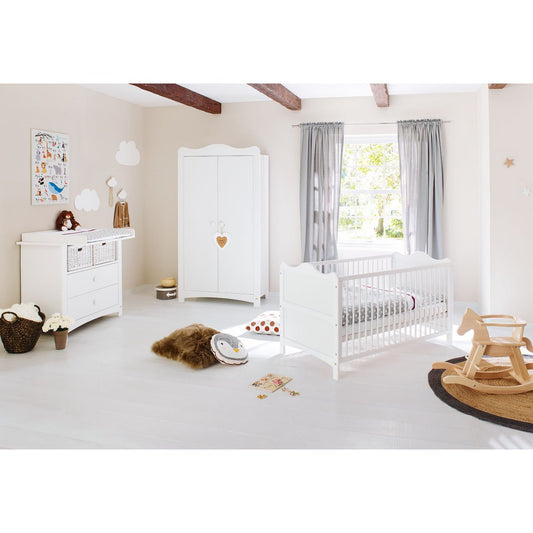 Startset 'Florentina' breed3 delen: ledikant, brede commode, 2-deurs kledingkast