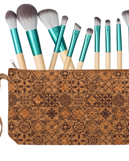 green-goose Bamboe Make-up Kwasten in Kurk Tasje