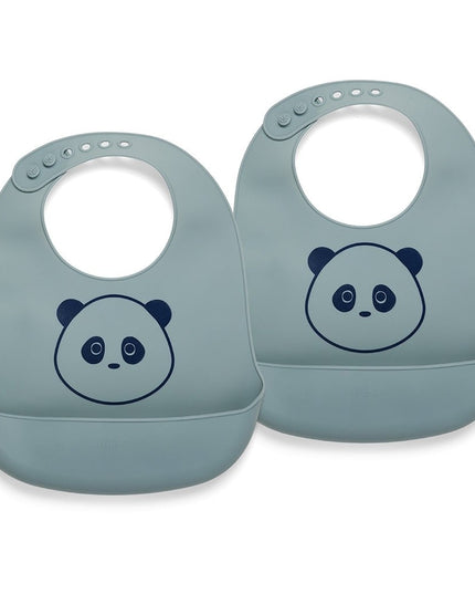 Alfie siliconen korte slabbetje 2-pack met print