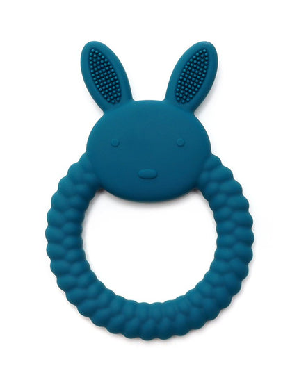 BUNNY | Soft Silicone Teething Toy | COBALT |  Bijtring