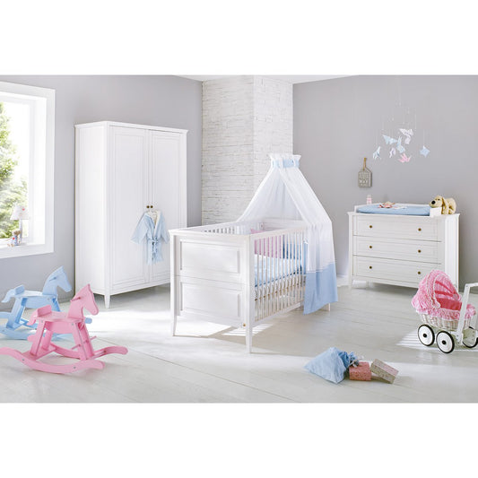Startset 'Smilla' breed3 delen: ledikant, brede commode, 2-deurs kledingkast