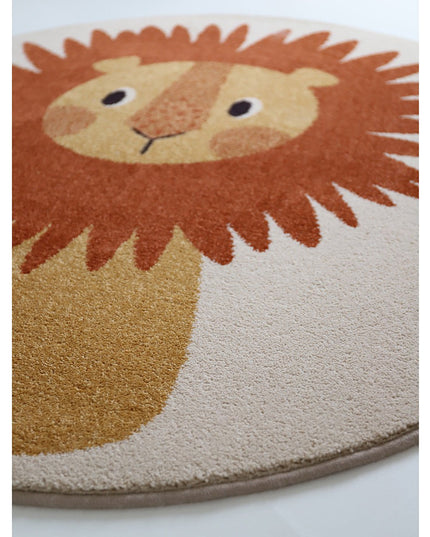Rond Kinder Tapijt Small Lion Tiaggo vloerkleed – OEKO-TEX-gecertificeerd
