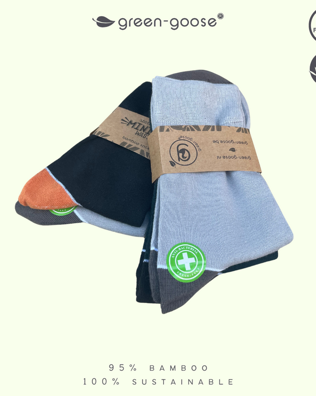 green-goose Bamboe Sokken | 4 Paar | Ster | 39-44 - unisex