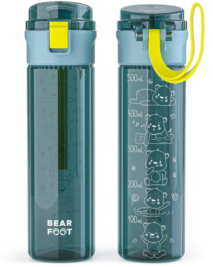 Children's drinking bottle, 500 ml, light - water bottle - logo blue