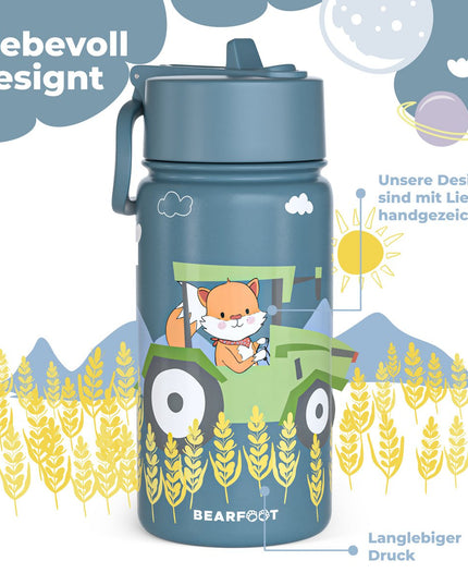 Thermo children's drinking bottle stainless steel - water bottle - thermo - Tractor